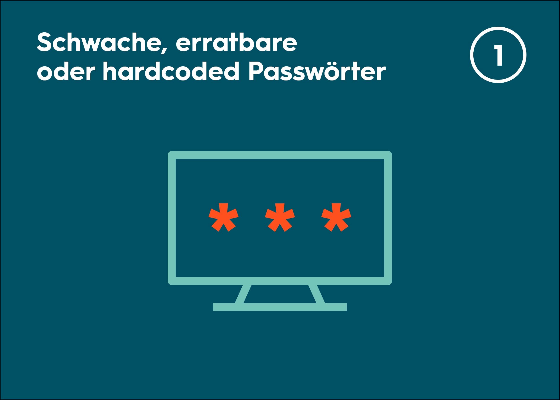 1. Schwache, erratbare oder hardcoded Passwörter
