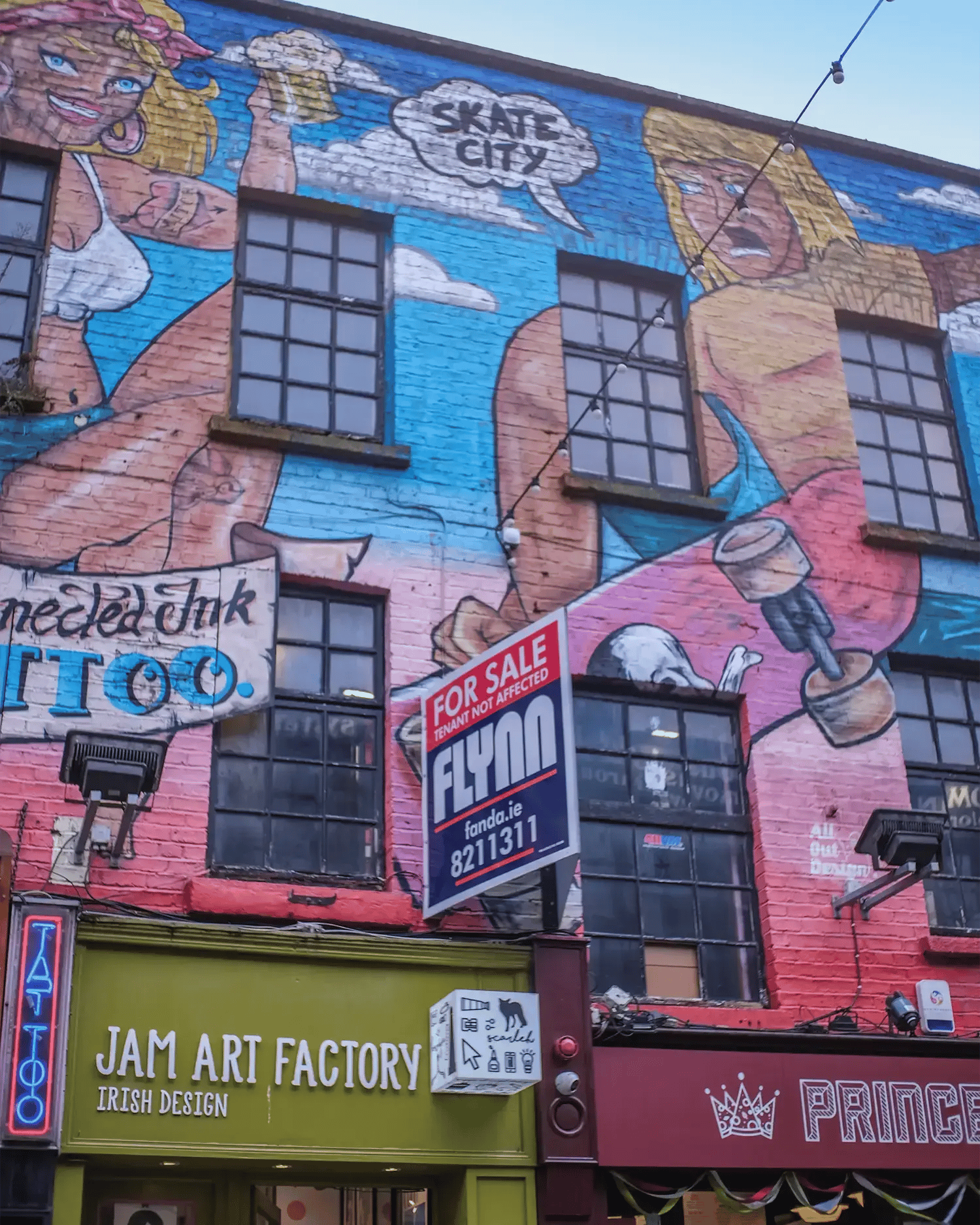 Bunte Wandbemalung in Dublin