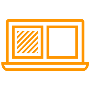 Icon Orange Security by Segmentation